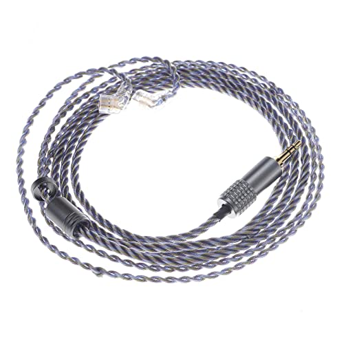 Linsoul Tripowin Zoe Upgraded Kabel 4-adriges Reines Kupfer Versilbert Kupfer Vergoldet 24AWG Litz Draht für In-Ear-Kopfhörer KZ ZS10 PRO TINHIFI T2 T3 Plus(Vertieft 2polig) von LINSOUL