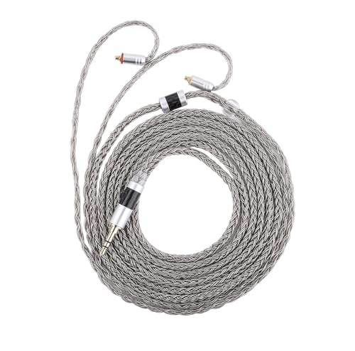 Linsoul Tripowin Zonie IEM-Kabel, 2m Langes Ohrhörer-Kabel, 16-adriges Versilbertes Kopfhörerkabel, In-Ear-Monitor-Kabel für Audiophile Musiker(MMCX) von LINSOUL