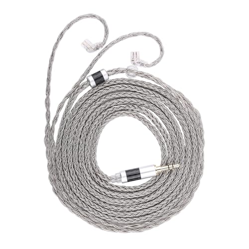 Linsoul Tripowin Zonie IEM-Kabel, 2m Langes Ohrhörer-Kabel, 16-adriges Versilbertes Kopfhörerkabel, In-Ear-Monitor-Kabel für Audiophile Musiker(Recessed 2pin) von LINSOUL