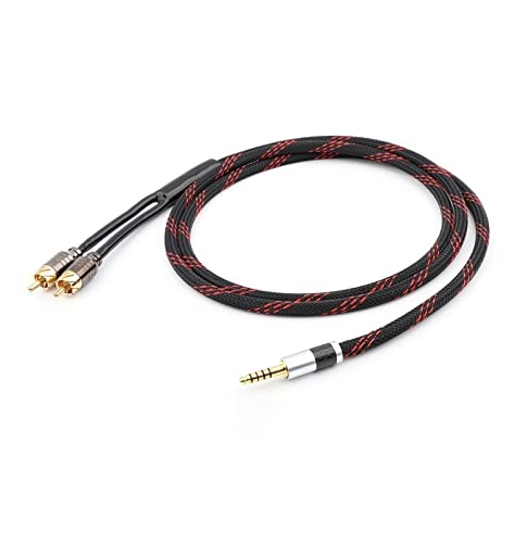 LINYY 4,4 Mm Auf 2 Cinch-Balance-Ersatz-Auido-Upgrade-Kabel, Soundkabel (Size : 1m) von LINYY