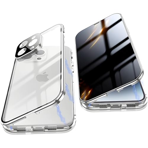 Anti spy Hülle für iPhone 12 Pro Max 360 Grad Ganzkörper HandyHülle eingebaut Panzer Glas Sichtschutz Schutz Folie und Kamera len's Cover Stoßfest Komplettschutz Anti Peeping Case,Silber Anti spy Hülle für iPhone 12 Pro Max 360 Grad Ganzkörper HandyHülle eingebaut Panzer Glas Sichtschutz Schutz Folie und Kamera len's Cover Stoßfest Komplettschutz Anti Peeping Case,Silber von LIONO
