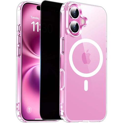 Magnetisch für iPhone 16 Hülle Kompatibel mit MagSafe, 3-in-1-Set Handyhülle für iPhone 16 Case Rundumschutz Schutzhülle 1 Handyhülle & 1 Anti Spy Schutzfolie & 1 Kameraschutz - Transparent Magnetisch für iPhone 16 Hülle Kompatibel mit MagSafe, 3-in-1-Set Handyhülle für iPhone 16 Case Rundumschutz Schutzhülle 1 Handyhülle & 1 Anti Spy Schutzfolie & 1 Kameraschutz - Transparent von LIONO