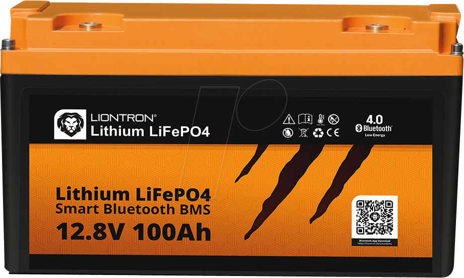 LIO 12100LX-MA - Lithium-Akku, LiFePO4, 12,8 V, 100 Ah, BT BMS, Arctic / Marine von LIONTRON