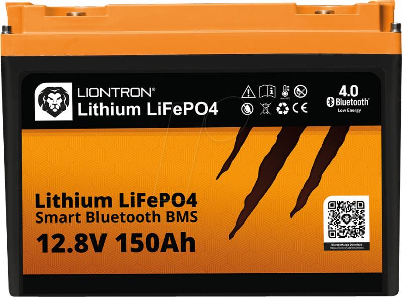 LIO 12150LX-MA - Lithium-Akku, LiFePO4, 12,8 V, 150 Ah, BT BMS, Arctic / Marine von LIONTRON