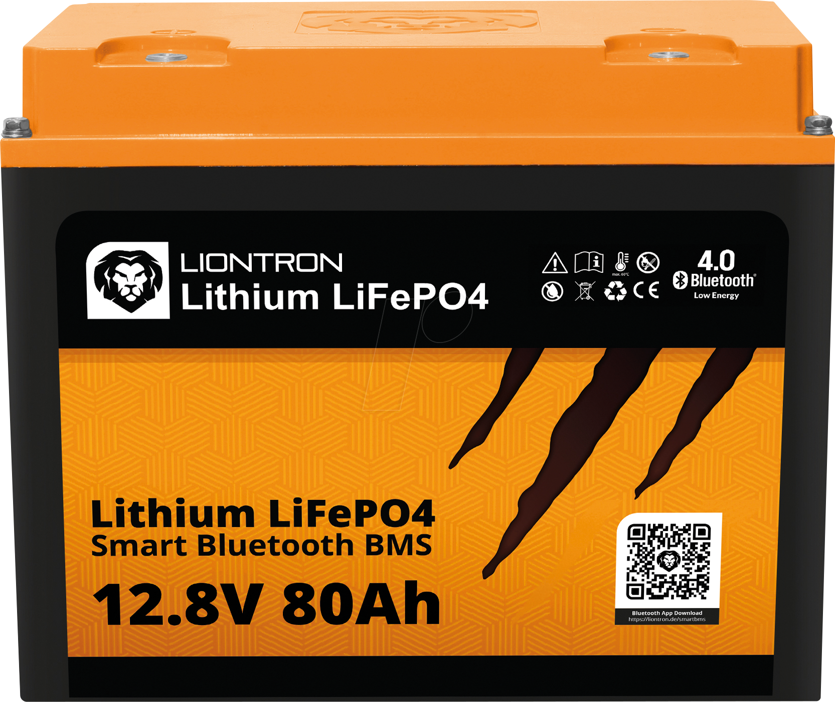LIO 1280LX - Lithium-Akku, LiFePO4, 12,8 V, 80 Ah, BT BMS von LIONTRON