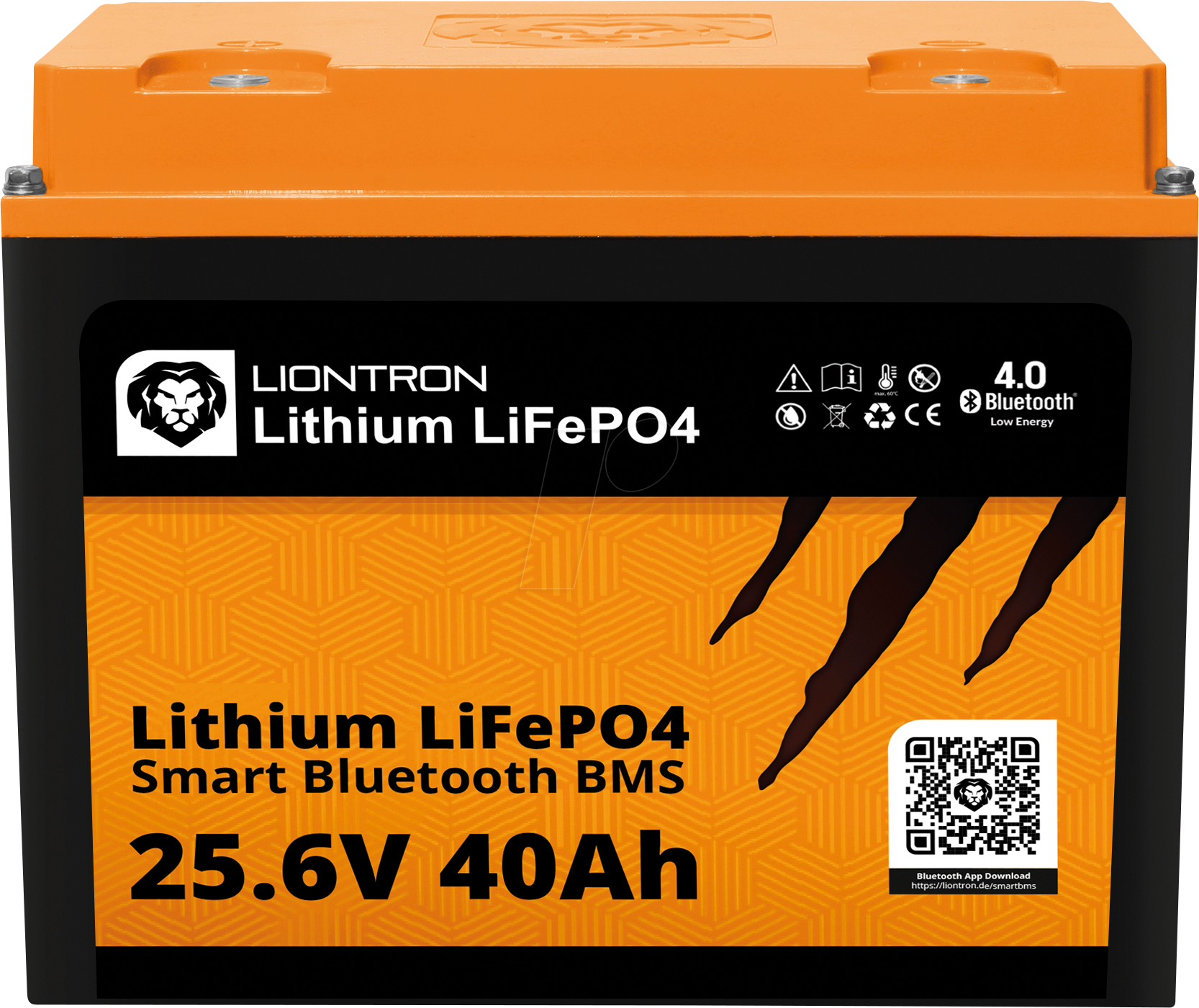 LIO 2440LX - Lithium-Akku, LiFePO4, 25,6 V, 40 Ah, BT BMS von LIONTRON