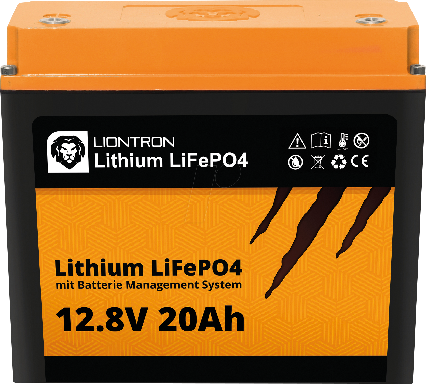 LIO LI1220LX - Lithium-Akku, LiFePO4, 12,8 V, 20 Ah, BMS von LIONTRON