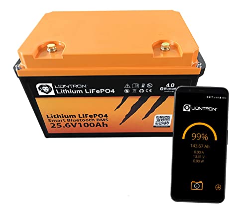 LIONTRON LiFePO4 25,6V 100Ah LX Arctic; 2560Wh; geeignet für die Verwendung bis -30°C mit BMS und Bluetooth Überwachung; für Wohnmobil oder Boot 390x233x255mm - LISMART24100LX-A von LIONTRON