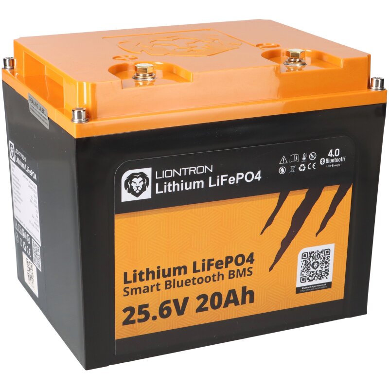 LIONTRON LiFePO4 Akku 25,6V 20Ah LX Smart BMS mit Bluetooth mit 0% MwSt nach §12 Abs. 3 UstG von LIONTRON