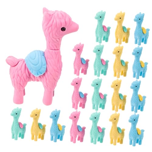 LIOOBO 20Stücke Niedliche Radiergummis Cartoon Eraser für Malutensil Geschenkidee oder Mitgebsel für Kindergeburtstage und Feste von LIOOBO