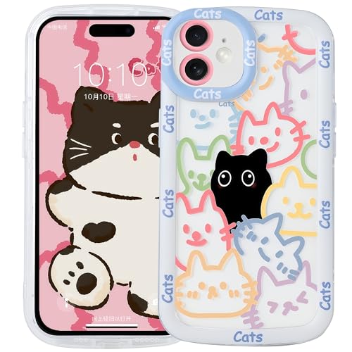 LIOPEU Niedliche Hüllen für iPhone 11, lustiges, buntes Katzenmuster, weich, stoßfest, Schutzhülle für Damen und Mädchen LIOPEU Niedliche Hüllen für iPhone 11, lustiges, buntes Katzenmuster, weich, stoßfest, Schutzhülle für Damen und Mädchen von LIOPEU