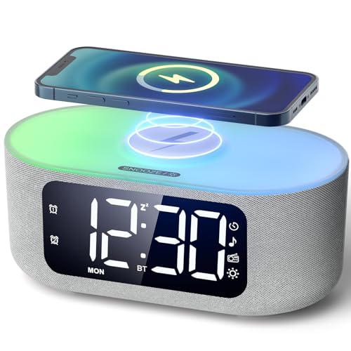 LIORQUE Digitaler Radiowecker mit Kabelloser Ladestation, Bluetooth Wecker mit Licht, 15W Fast Wireless Charger Qi, LED Display mit Auto Dimmer, 2 Wecker, Wochenendmodus, Schlafmusik LIORQUE Digitaler Radiowecker mit Kabelloser Ladestation, Bluetooth Wecker mit Licht, 15W Fast Wireless Charger Qi, LED Display mit Auto Dimmer, 2 Wecker, Wochenendmodus, Schlafmusik von LIORQUE
