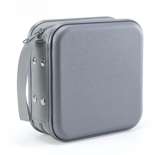 LIOVODE DVD-Hülle, 48 Kapazität, CD-Hülle, tragbare CD-Hülle, Aufbewahrung, Hartplastik, DVD-CD, Brieftaschen-Halter für Auto (grau) von LIOVODE