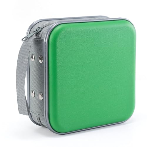 LIOVODE DVD-Hülle, 48 Kapazität, CD-Hülle, tragbare CD-Hülle, Aufbewahrung, Hartplastik, DVD-CD-Brieftaschen-Halter für Auto (grün) von LIOVODE