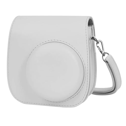 Kameratasche für Fujifilm Instax Mini 12, Sofortbildkamera-Tasche - PU-Leder mit Tasche und Schulterriemen(Clay White) von LIRDDY