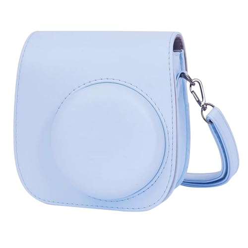 LIRDDY Kameratasche für Fujifilm Instax Mini 12, Sofortbildkamera-Tasche - PU-Leder mit Tasche und Schulterriemen(Pastel Blue) von LIRDDY