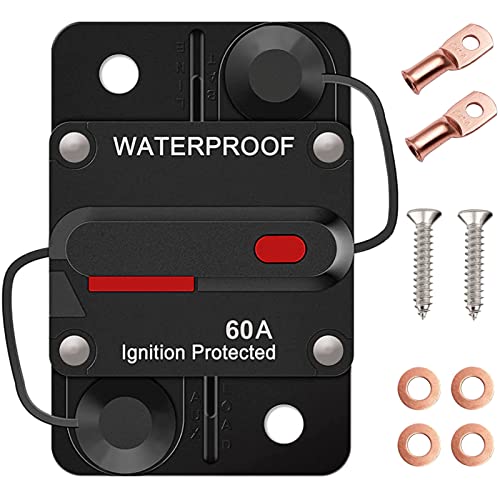 30A-300A Automatiksicherungshalter 12V-48V DC Kfz Sicherungshalter Schutzschalter Inline Auto Leistungsschalter Wasserdicht Leitungsschutzschalter mit Manuellen Reset Schalter für Motor, Auto, Boot von LIROPAU