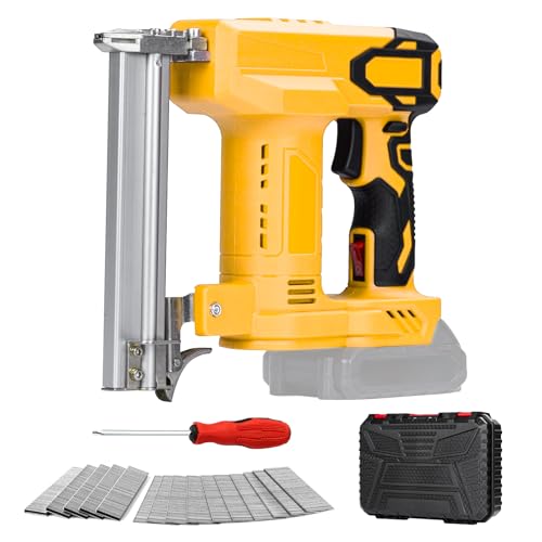Akku Tacker Nagelpistole Kompatibel mit Dewalt 20V Akku, 100W Tackerpistole mit 1000 Gerade Nägel und 500 U-förmige Nägel, Elektro Tacker Elektrotacker (ohne Akku & Ladegerät) von LIROPAU
