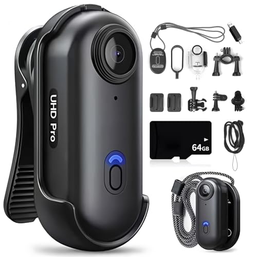 LIROPAU 360° Action Kamera, Mini Action Cam1080P und 64 GB Speicherkarte Helmkamera, Magnetische Taschen-Daumenkamera Aktion Kamera, Motorrad Bodycam, Mini Kamera LIROPAU 360° Action Kamera, Mini Action Cam1080P und 64 GB Speicherkarte Helmkamera, Magnetische Taschen-Daumenkamera Aktion Kamera, Motorrad Bodycam, Mini Kamera von LIROPAU