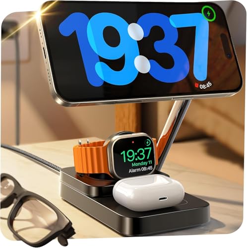 LISEN 3-in-1-Ladestation Cube für mehrere Geräte, tragbar, MagSafe LISEN 3-in-1-Ladestation Cube für mehrere Geräte, tragbar, MagSafe von LISEN