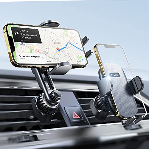 LISEN Handyhalterung Auto Lüftung [Duales Zubehör] Universal Handy Halterung Auto KFZ für iPhone 15 Pro Max Plus 14 13 12 Samsung S23 S22 von LISEN