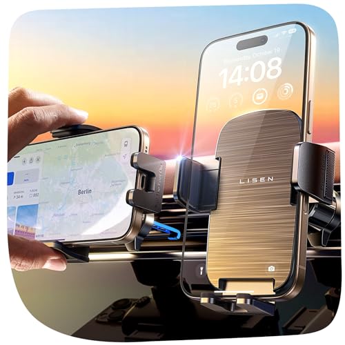 LISEN Handyhalterung Auto Lüftung Handy Autohalterung [2024 Upgrade Hakenclip] 360 Drehbar KFZ Halterung für iPhone16 15Pro MaxSamsung Xiaomi HUAWEI4-7 Serie von LISEN