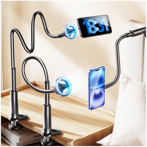LISEN Tablet Halterung Handyhalterung Bett für Bett, for Magsafe Schwanenhals Handy Halterung - Flexible Lang Arm Handy Ständer Kompatibel mit iPad Pro 12.9 Air Mini, iPhone 16 15 Pro 14 13 Samsung von LISEN