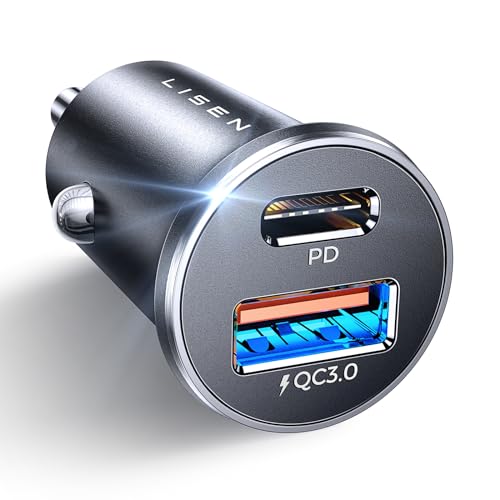 LISEN Zigarettenanzünder USB C Adapter 12v Steckdose 54W PD&QC3.0 USB C kfz ladegerät USB C Zigarettenanzünder Steckdose Verteiler Auto Ladegerät Adapter mit iPhone 15 14 13 Pro Max, iPad, S24 S23 LISEN Zigarettenanzünder USB C Adapter 12v Steckdose 54W PD&QC3.0 USB C kfz ladegerät USB C Zigarettenanzünder Steckdose Verteiler Auto Ladegerät Adapter mit iPhone 15 14 13 Pro Max, iPad, S24 S23 von LISEN