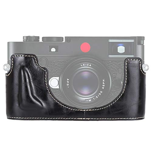 LISUONG Aliso 1/4 Zoll Gewinde PU Leder Kamera Half Case Base for Leica M10 (schwarz) (Color : Black) von LISUONG
