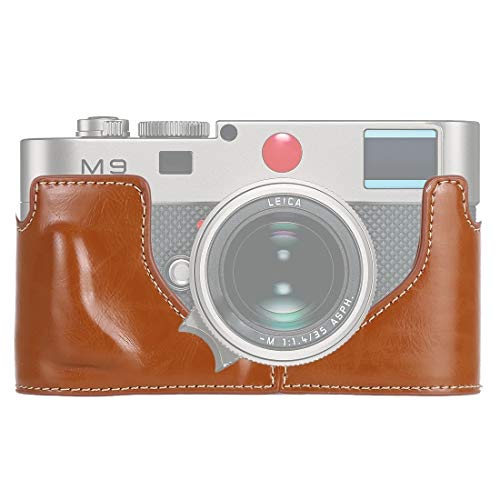 LISUONG Aliso 1/4 Zoll Gewinde PU Leder Kamera Half Case Base for Leica M9 (schwarz) (Color : Brown) von LISUONG