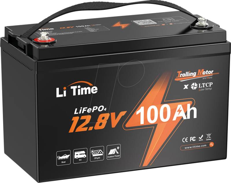 LI12-100 TRO - Lithium-Akku, LiFePO4, 12,8 V, 100 Ah, Trolling von LITIME