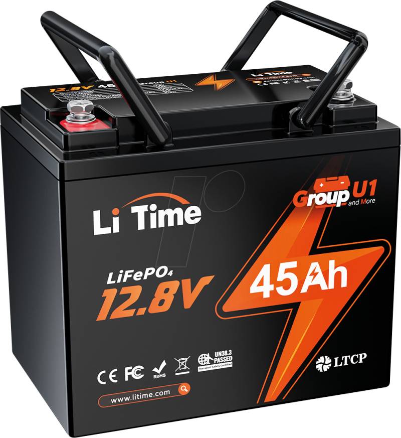 LI12-45 U1 - Lithium-Akku, LiFePO4, 12,8 V, 45 Ah, U1 von LITIME