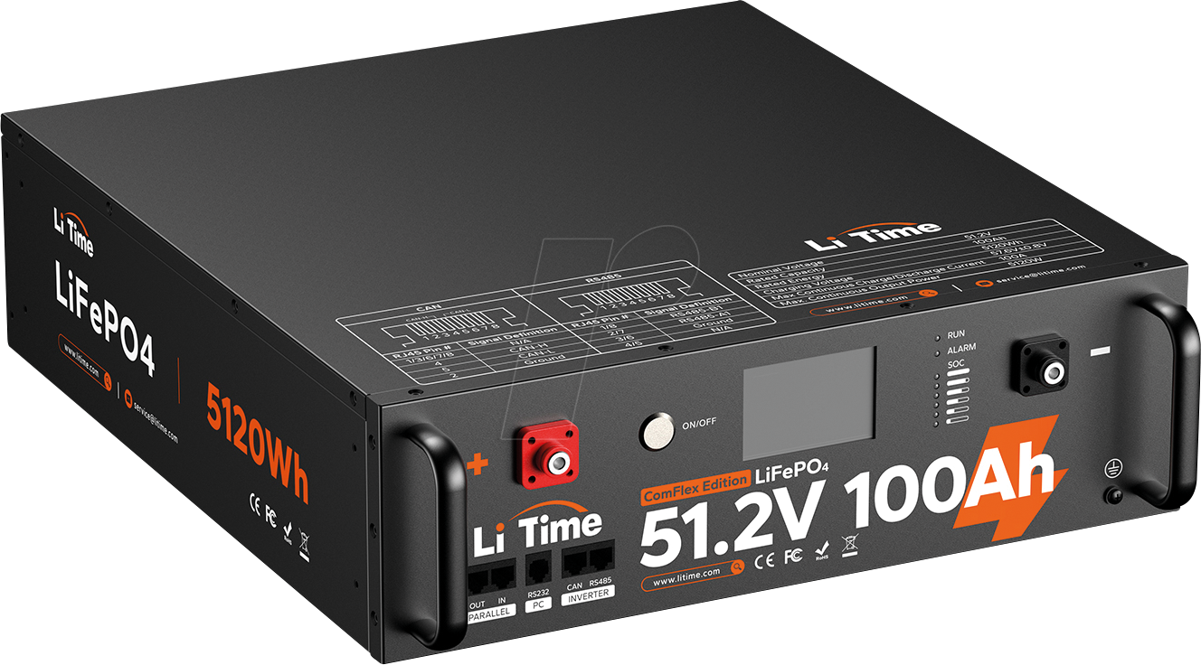 LI51.2-5120 - Lithium-Akku, LiFePO4, 51,2 V, 5,12 kWh LI51.2-5120 - Lithium-Akku, LiFePO4, 51,2 V, 5,12 kWh von LITIME
