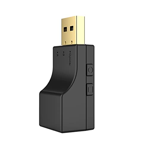 Drahtloser Optischer USB Bluetooth5.0-kompatibler Sender Für Schalter 2-in-1-Wireless Adapter Für Zwei Geräte Drahtloser Sender Für Autolautsprecher Für Kamera Für Lautsprecher Für Niedrig von LIUASMUE