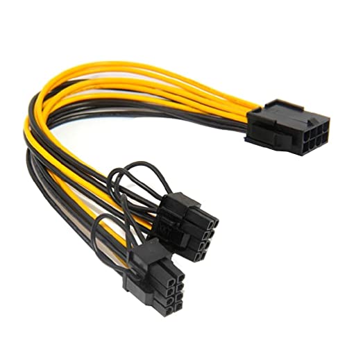 LIUASMUE 20 cm 8 Pin Auf 8 Pin Adapter Stromkabel 8 Pin Auf PCIe 8 Pin (6+2) Grafikkarte PCI Für Express Power Adapter GPU 8 Pin Buchse Auf 8 Pin Stecker Verlängerung von LIUASMUE