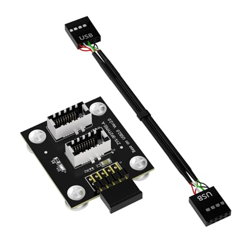 LIUASMUE 9Pin Steckerleiste Auf Typ E Adapter Motherboard 9Pin Verlängerung USB 2.0 9Pin Auf Typ E Frontstecker Konverter Adapter Frontplatten Buchsenadapter von LIUASMUE