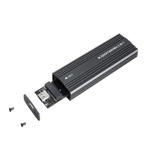 LIUASMUE Aluminium M.2 NVME SSD Gehäuseadapter USB 3.2 (10 Gbit/s) Auf NVME PCIE M Key/(B+M) Key SSD Gehäuse USB 3.2 von LIUASMUE