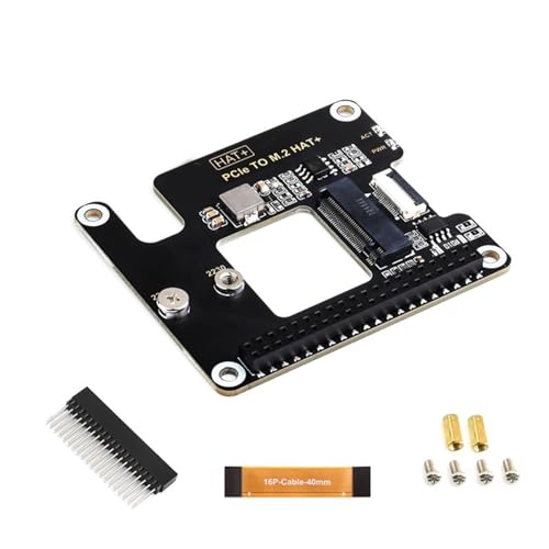 LIUASMUE Für 5 PCIe Zu M.2 HAT NVME Geschwindigkeit Expansion Board Mit 16Pin Kabel GPIO Header Unterstützung Aktive Kühlung Für RPI 5 Zubehör von LIUASMUE