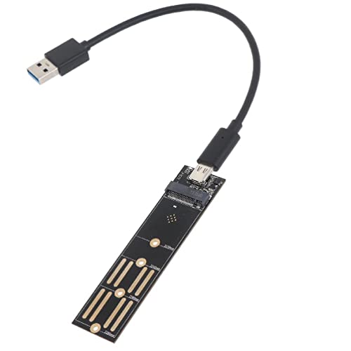 LIUASMUE M.2 NVME Zu USB 3.1 Festplattenadapterkarte Mit TypeC Zu USB 3.0 Kabel Unterstützt Protokoll Bis Zu 10 Gbit/s 2 In 1 M.2 NVME SSD Zu USB3.1 Adapterkarte Unterstützt NVME M Key B+M Key von LIUASMUE