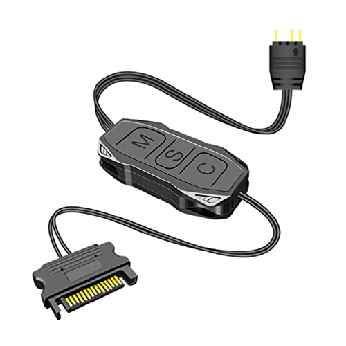 LIUASMUE Netzteil 5V 3Pin ARGB Controller Adapter Für Computer PC Für Gehäuse LED Streifen Lüfter Wasserkühlung Zubehör Fernbedienung Organizer Für PC Desktop Computer Gehäuse Lüfter ARGB LED von LIUASMUE