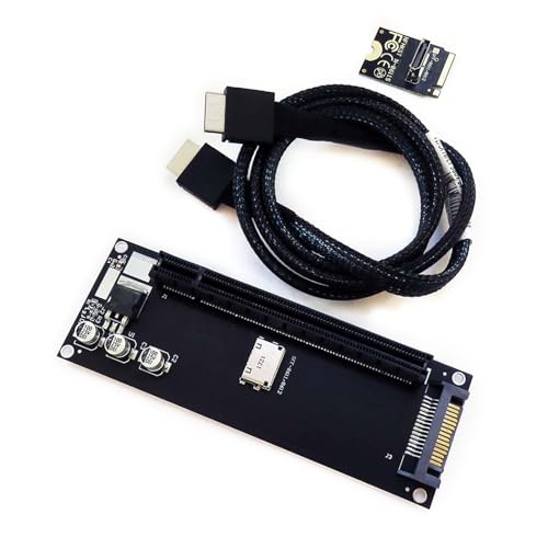 LIUASMUE PCIE3.0 M Key M.2 Zu Oculink SFF-8612 SFF-8611 Host Adapter Für GPD Max2 Externe Grafikkarte & SSD Key M Stecker Adapter von LIUASMUE