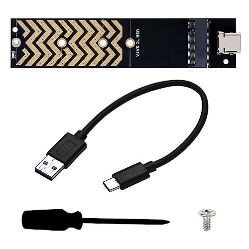 LIUASMUE TypeC Zu M.2 Adapter M2-NGFF SSD Gehäuse Adapter M.2 M Key B+M/Keys Zu USB 3.2 TypeC Konverter Unterstützt SSD 2230-2280 SSD Adapter Drive Konverter M.2 Zu USB Adapter von LIUASMUE