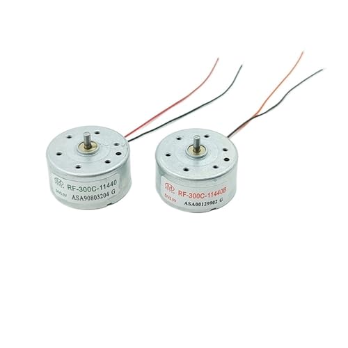LIUCH RF-300C-11440 Micro 300 Motor, DC 1,5 V-6 V, 5 V, 6500 U/min, Mini-24 mm, runder Spindelmotor, leiser DIY-CD-DVD-Player, Loder Spielzeug-Lüftermotor (Modell B _ DC 5,0 V) von LIUCH