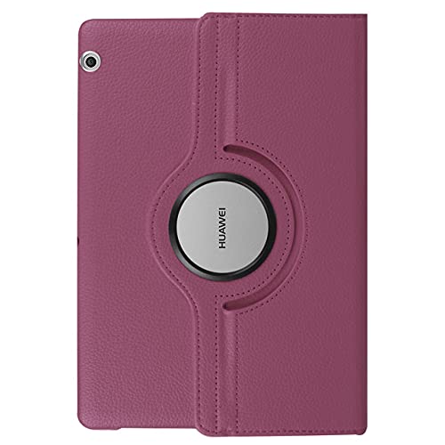 LIUCHEN Tablet-Schutzhülle für Huawei MediaPad T3 10 24,4 cm (9,6 Zoll) 8.0 7.0 BG2-W09 AGS-W09/L09 KOB-L09/W09 Tablet Hülle, 360 Grad drehbar, Leder, Violett von LIUCHEN