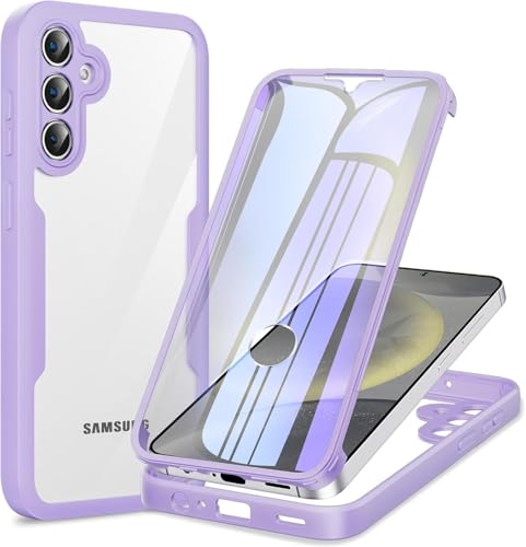 LIUKM Handyhülle für Samsung Galaxy S24,Case Silikon Eingebauter Displayschutz, Stoßfester 360 Grad Ganzkörper Hartschale Keine Vergilbungen Komplett Schutzhülle beidseitig - Lila LIUKM Handyhülle für Samsung Galaxy S24,Case Silikon Eingebauter Displayschutz, Stoßfester 360 Grad Ganzkörper Hartschale Keine Vergilbungen Komplett Schutzhülle beidseitig - Lila von LIUKM