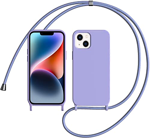 LIUKM Handykette Handyhülle kompatibel mit Apple iPhone 14 | Necklace Hülle mit Band Handyhülle für zum Umhängen |Case mit Schnur | Schutzhülle mit Kordel - Violett LIUKM Handykette Handyhülle kompatibel mit Apple iPhone 14 | Necklace Hülle mit Band Handyhülle für zum Umhängen |Case mit Schnur | Schutzhülle mit Kordel - Violett von LIUKM