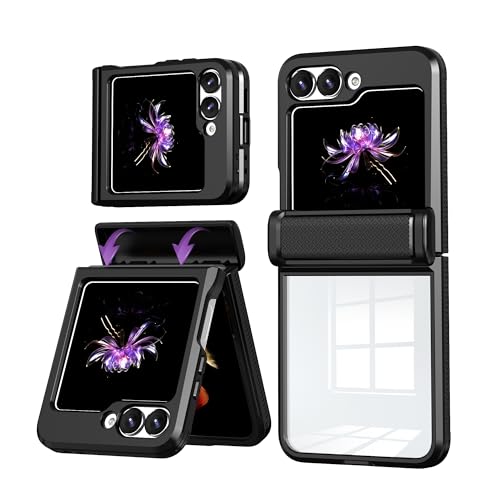 LIUKM Hülle Kompatibel mit Samsung Galaxy Z Flip 6, Handyhülle mit Kameraschutz und Anti-Rutsch Stoßfest Kratzfest Schutzhülle Weich TPU Silikon und Hard PC Hybrid Transparent Case - Schwarz LIUKM Hülle Kompatibel mit Samsung Galaxy Z Flip 6, Handyhülle mit Kameraschutz und Anti-Rutsch Stoßfest Kratzfest Schutzhülle Weich TPU Silikon und Hard PC Hybrid Transparent Case - Schwarz von LIUKM