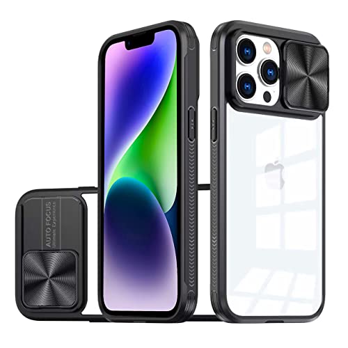 LIUKM Hülle Kompatibel mit iPhone 14 Plus, Handyhülle mit Kameraschutz und Anti-Rutsch Stoßfest Kratzfest Schutzhülle Weich TPU Silikon und Hard PC Hybrid Transparent Case - Schwarz LIUKM Hülle Kompatibel mit iPhone 14 Plus, Handyhülle mit Kameraschutz und Anti-Rutsch Stoßfest Kratzfest Schutzhülle Weich TPU Silikon und Hard PC Hybrid Transparent Case - Schwarz von LIUKM