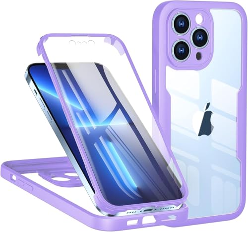 LIUKM Hülle für iPhone 16 Pro, Stoßfestes Case mit Displayschutz, 360° Rundumschutz Transparente Doppelseitige Schutzhülle, Robuster Bumper, Komplettes Etui für iPhone 16 Pro - Lila LIUKM Hülle für iPhone 16 Pro, Stoßfestes Case mit Displayschutz, 360° Rundumschutz Transparente Doppelseitige Schutzhülle, Robuster Bumper, Komplettes Etui für iPhone 16 Pro - Lila von LIUKM