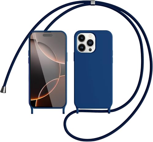 LIUKM Liquid Silikon Handykette Hülle für iPhone 16 Pro Max,Verstellbarer Halskette Silikon Handyhülle für iPhone 16 Pro Max-Blau LIUKM Liquid Silikon Handykette Hülle für iPhone 16 Pro Max,Verstellbarer Halskette Silikon Handyhülle für iPhone 16 Pro Max-Blau von LIUKM